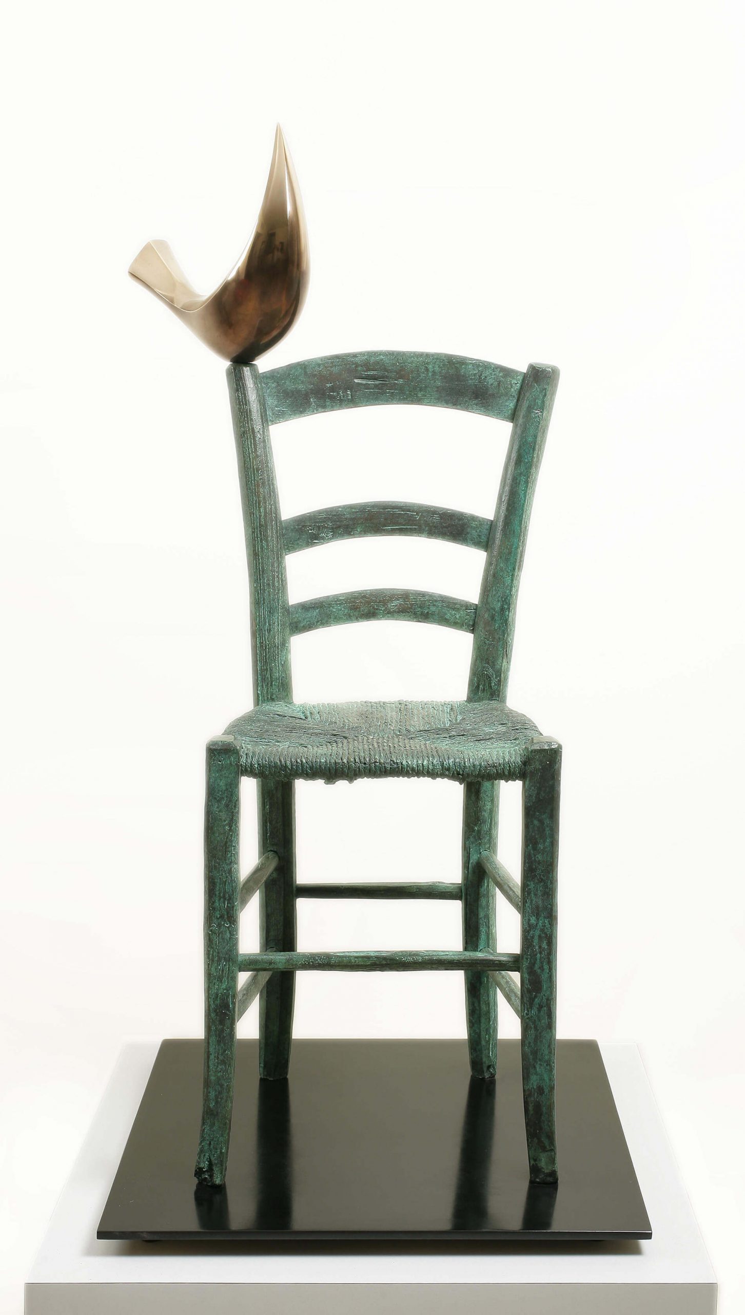 Isaac Kahn | Sculture - Chair (Green Patina)