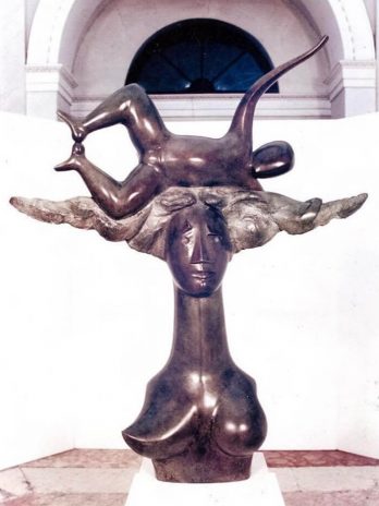 Woman With a Child Sculpture