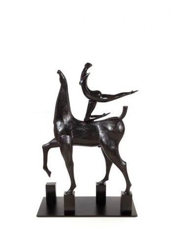 Lady Riding Sculpture