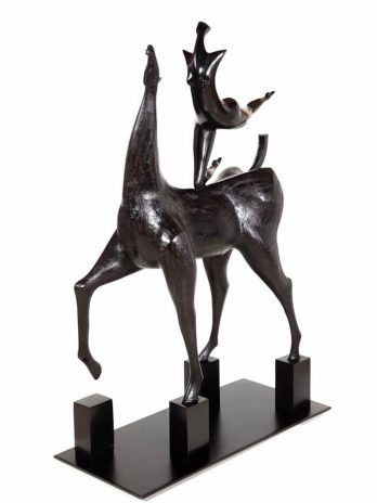 Lady Riding Sculpture